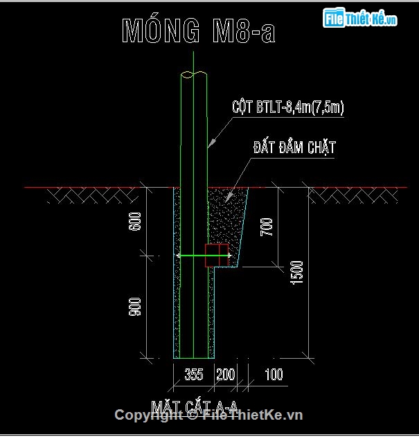 Thiết kế,thư viện cad,thiết kế móng đơn và đôi
